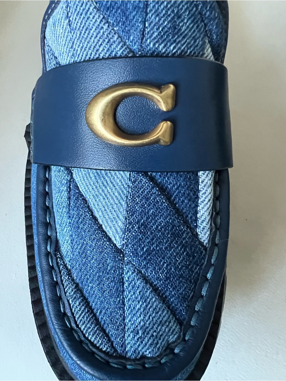 Coach Denim Leah Platform Loafers - Picture 3 of 7